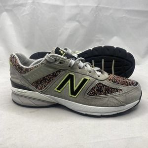 New Balance 990V4 Grey Multicolor Suede Running Shoes Sneakers Big Kids Size 4